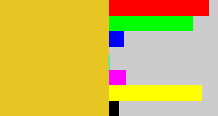 Hex color #e7c522 - piss yellow