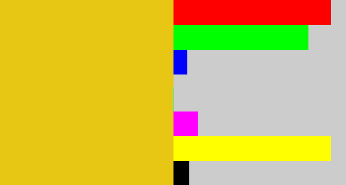 Hex color #e7c714 - piss yellow