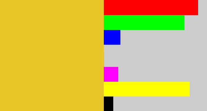 Hex color #e7c728 - piss yellow