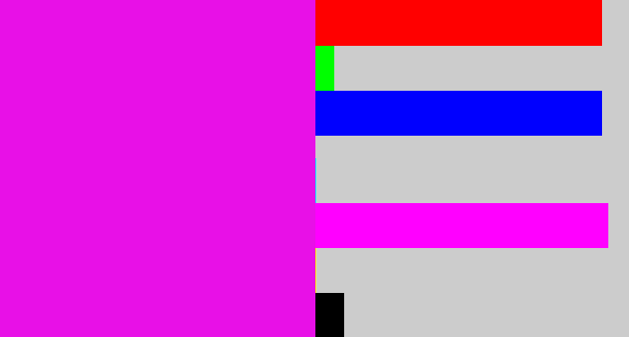 Hex color #e810e7 - pink/purple