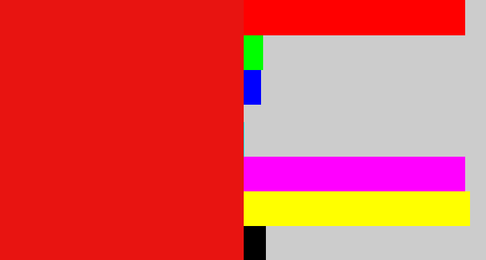 Hex color #e81411 - red