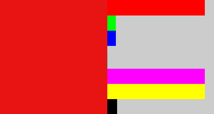 Hex color #e81414 - red