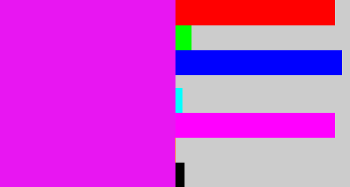 Hex color #e816f2 - pink/purple