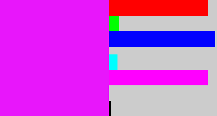 Hex color #e816fb - pink/purple