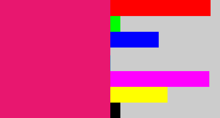 Hex color #e8176f - cerise