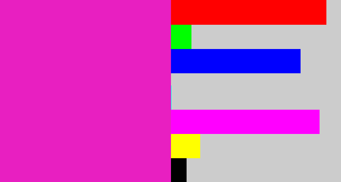 Hex color #e81fc1 - fuchsia