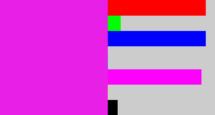 Hex color #e81fe7 - pink/purple
