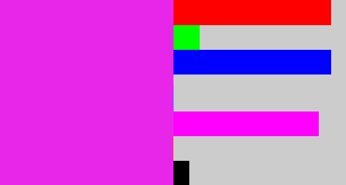 Hex color #e826e9 - pink/purple
