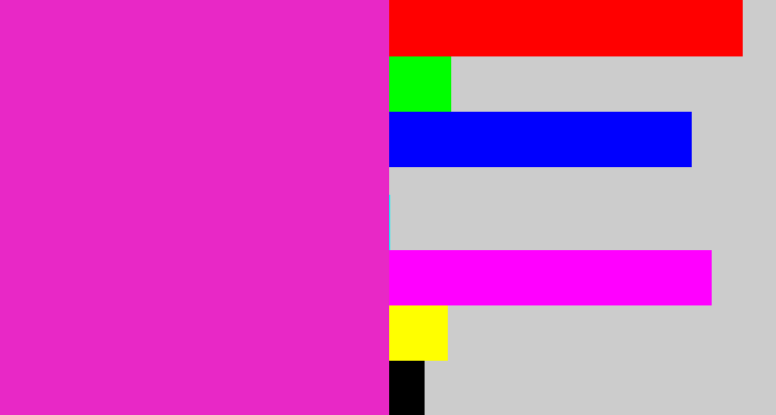 Hex color #e828c6 - purple/pink