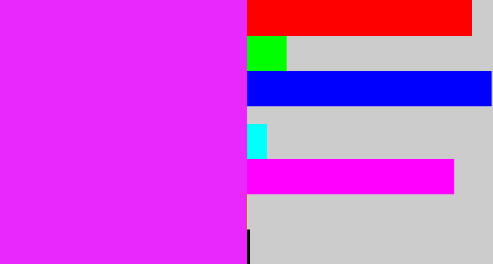 Hex color #e828fd - pink/purple