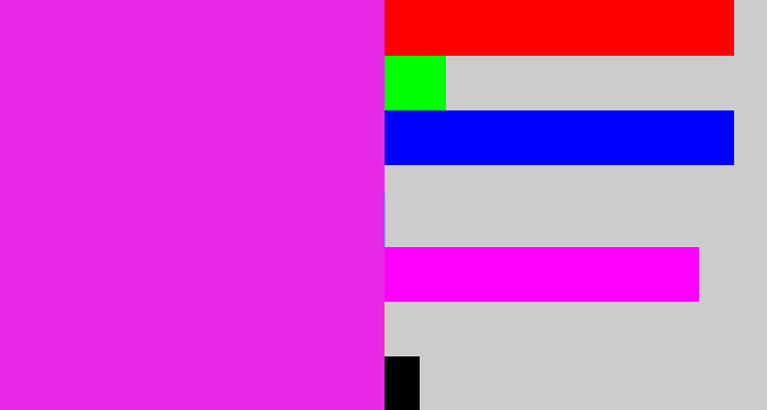 Hex color #e82ae8 - pink/purple