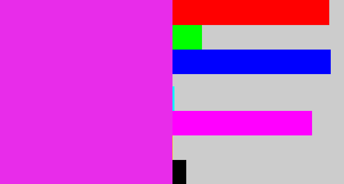Hex color #e82cea - pink/purple