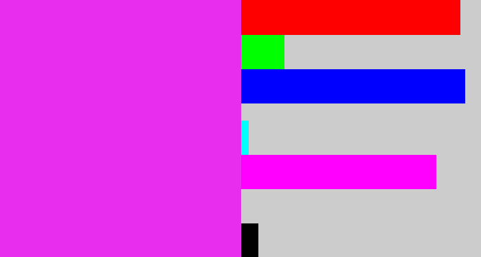 Hex color #e82dee - pink/purple