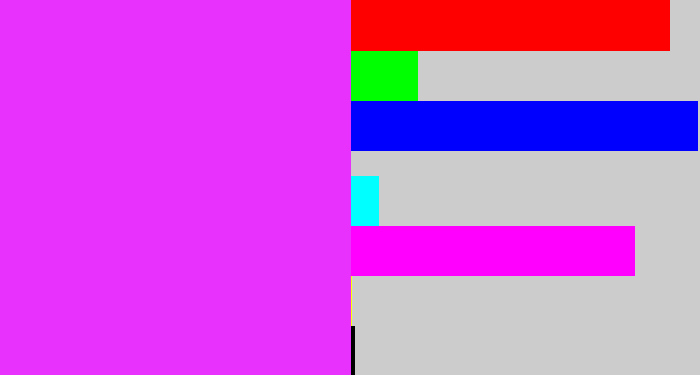 Hex color #e831fc - pink/purple