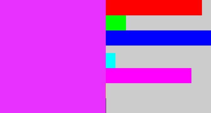 Hex color #e831fe - pink/purple