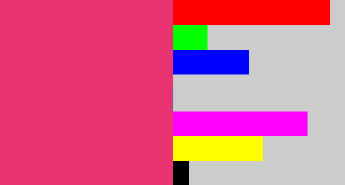 Hex color #e83370 - darkish pink