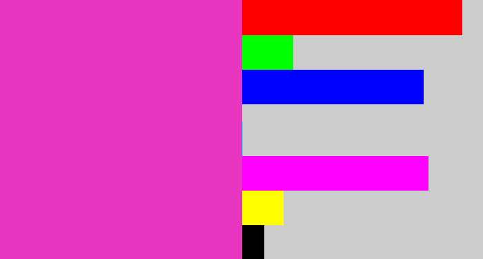 Hex color #e836c0 - purpleish pink
