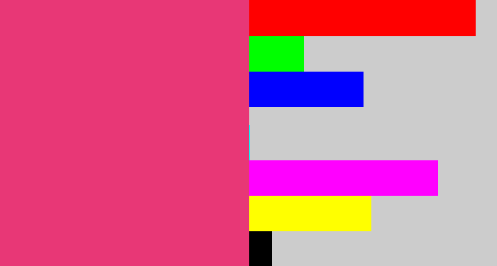 Hex color #e83776 - darkish pink