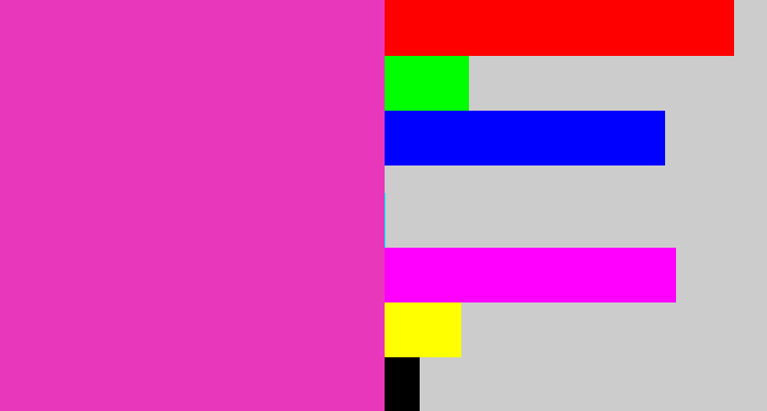 Hex color #e837ba - purpleish pink