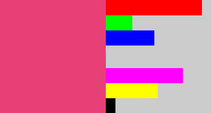 Hex color #e83f76 - darkish pink