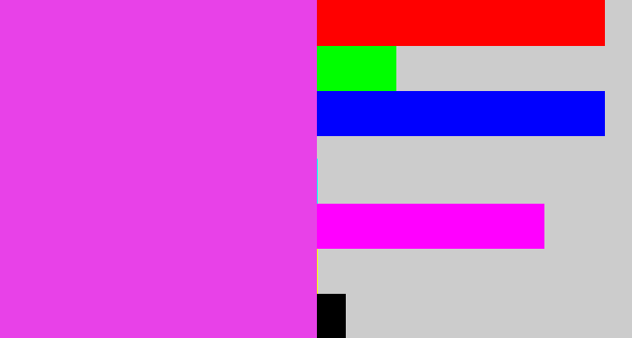 Hex color #e841e8 - purple pink