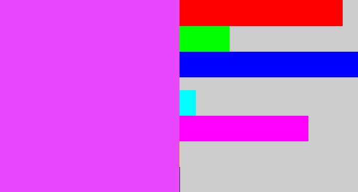 Hex color #e848ff - heliotrope
