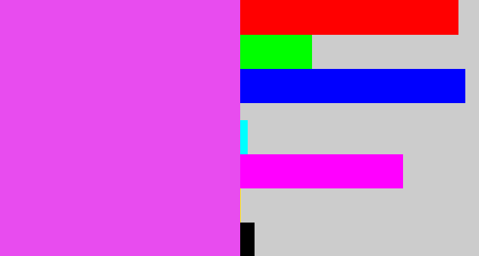 Hex color #e84cef - heliotrope