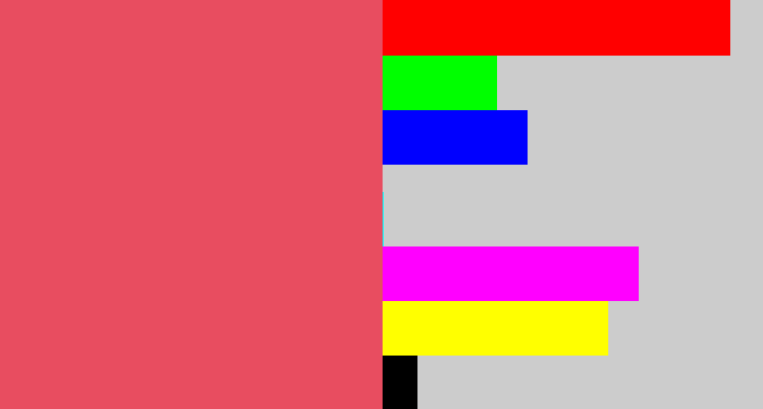 Hex color #e84d60 - pastel red