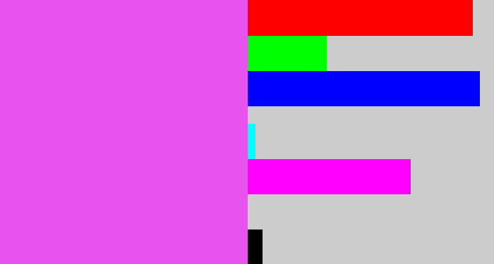 Hex color #e852ef - heliotrope