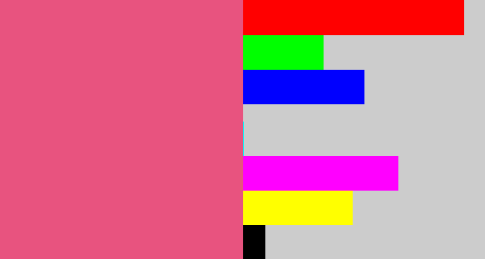 Hex color #e8537f - darkish pink