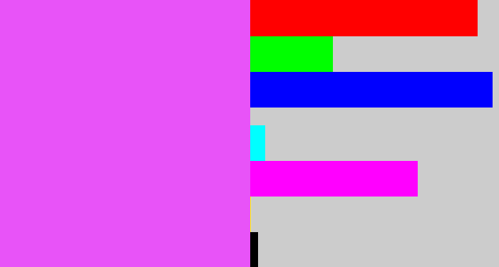 Hex color #e853f8 - heliotrope