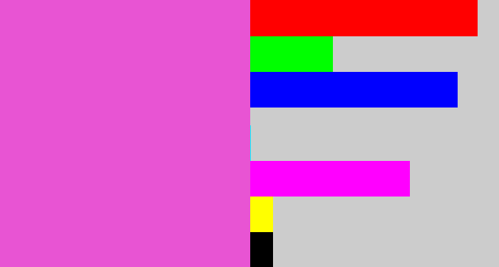 Hex color #e854d3 - purpleish pink