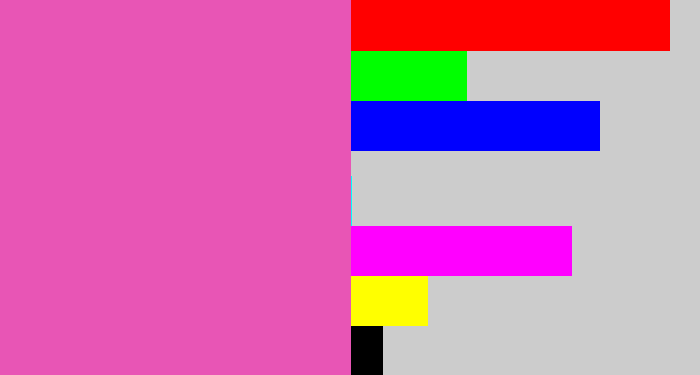 Hex color #e855b5 - purpleish pink