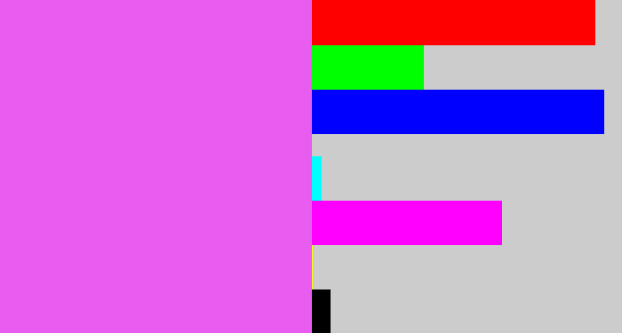 Hex color #e85def - light magenta