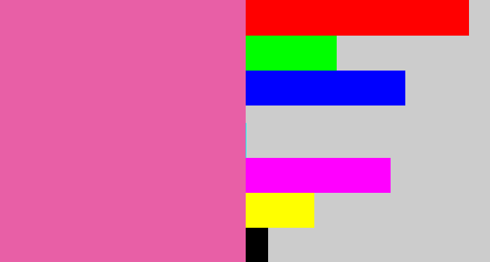 Hex color #e85fa6 - medium pink