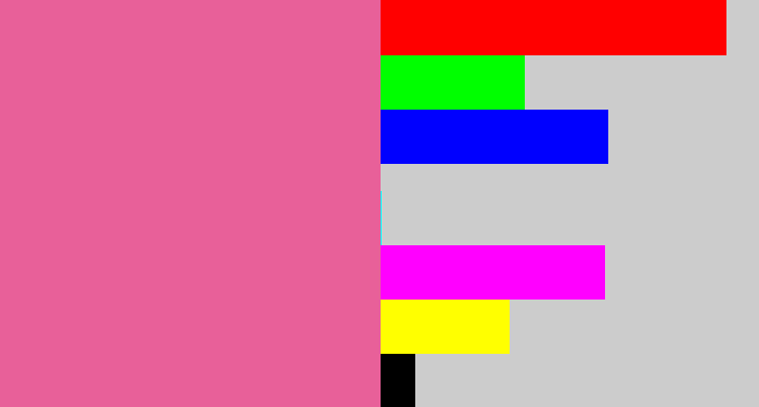 Hex color #e86099 - medium pink