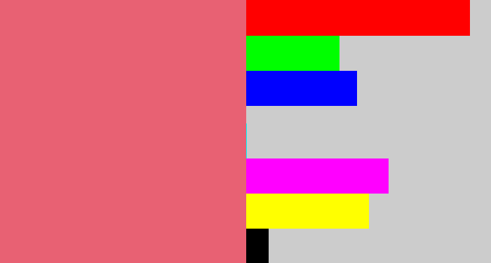 Hex color #e86173 - pinkish