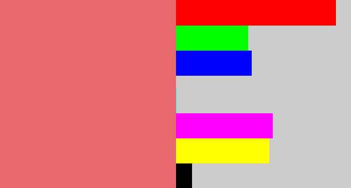 Hex color #e8696d - pinkish