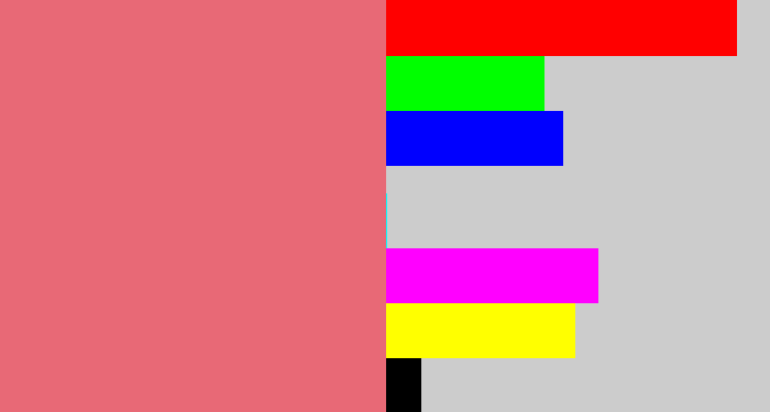 Hex color #e86976 - pinkish