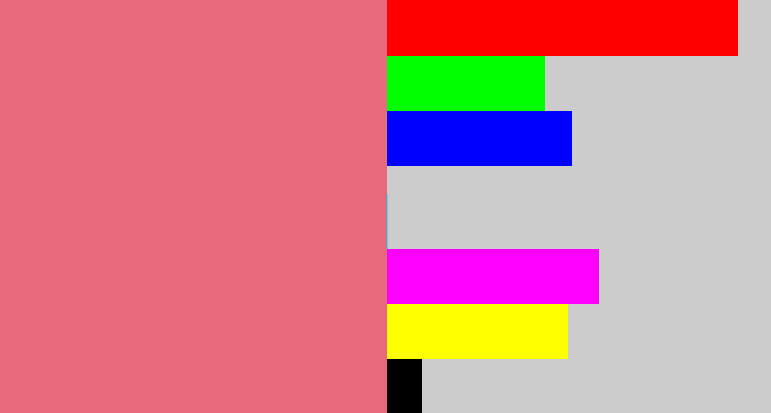 Hex color #e8697b - pinkish