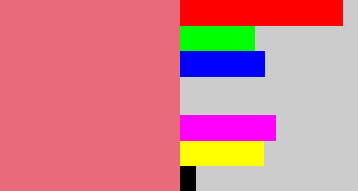 Hex color #e86a7b - pinkish