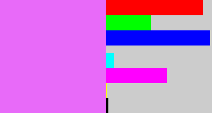 Hex color #e86af9 - light magenta