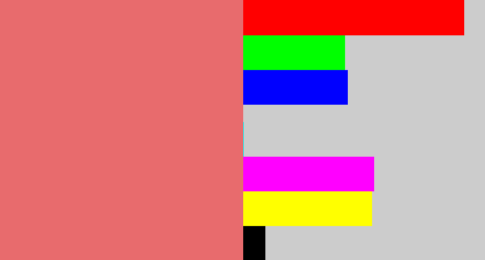 Hex color #e86b6d - pinkish