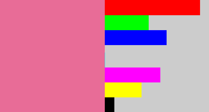 Hex color #e86c97 - medium pink