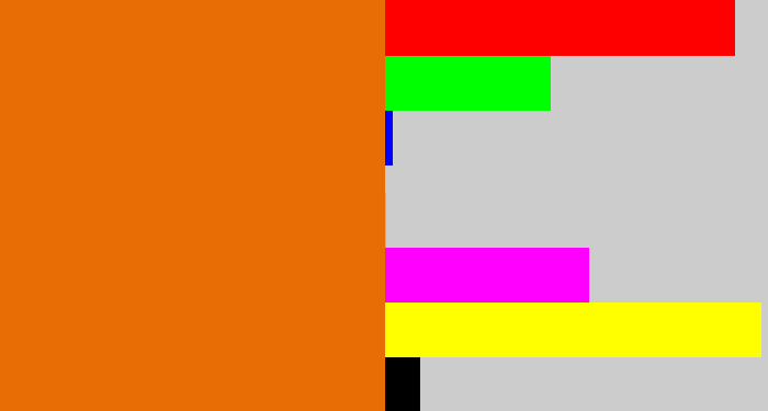 Hex color #e86d04 - pumpkin