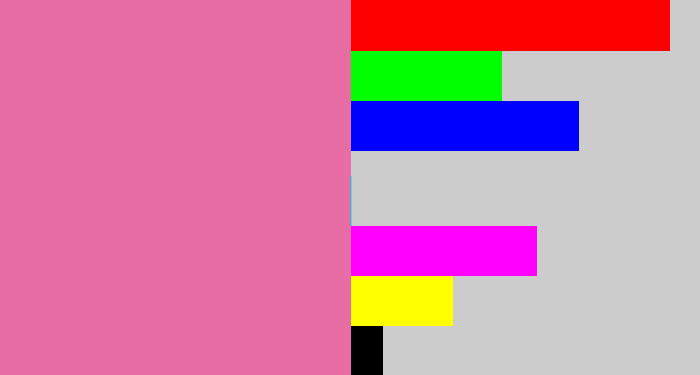 Hex color #e86da5 - pale magenta