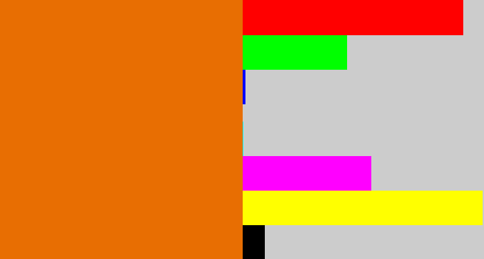 Hex color #e86e02 - pumpkin