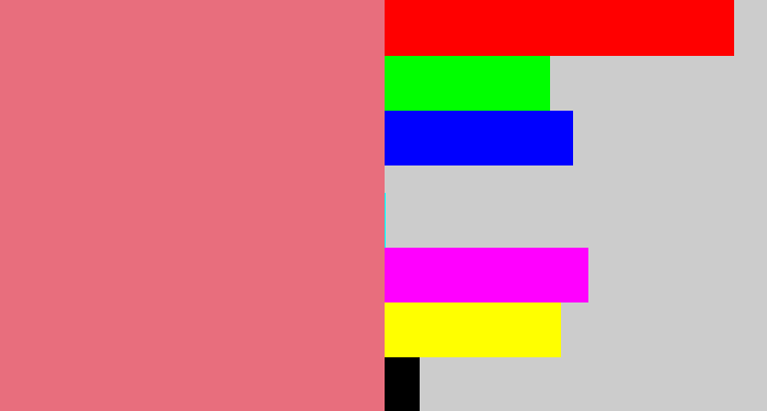 Hex color #e86e7d - pinkish