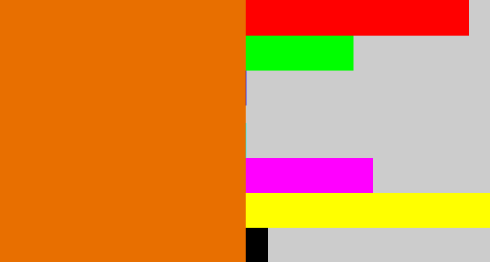 Hex color #e86f00 - pumpkin