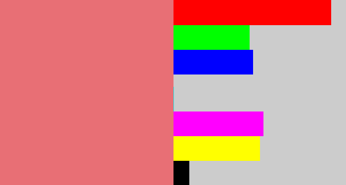 Hex color #e86f75 - pinkish
